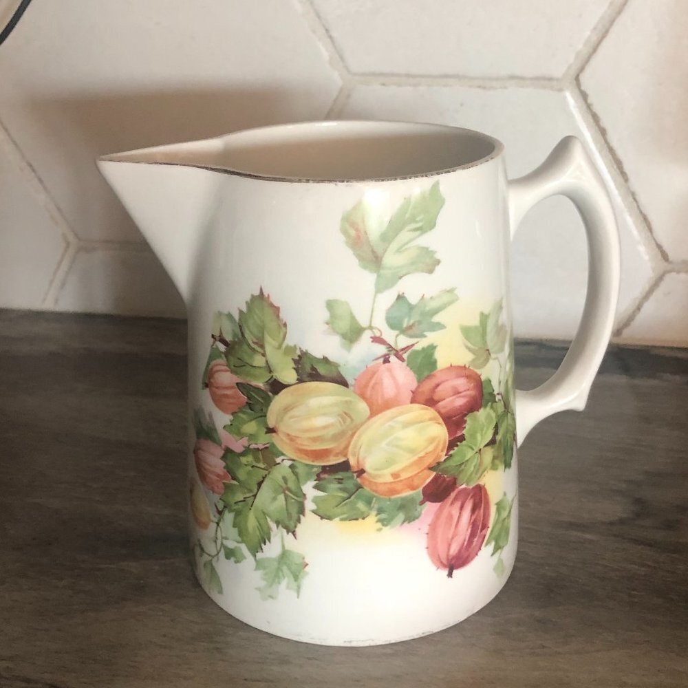 VINTAGE EDWIN M KNOWLES CHINA CO. FRUTI PITCHER